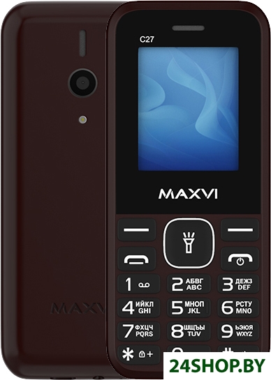 Кнопочный телефон Maxvi C27 (коричневый) Кнопочный телефон Maxvi C27 (коричневый)