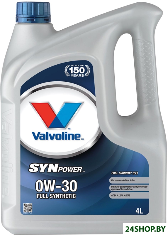 Моторное масло Valvoline SynPower FE 0W-30 4л Моторное масло Valvoline SynPower FE 0W-30 4л