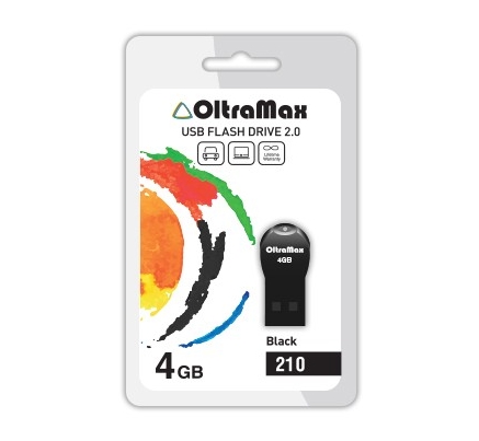 Флеш-память USB OltraMax 210 4GB (черный) (OM-4GB-210-Black) Флеш-память USB OltraMax 210 4GB (черный) (OM-4GB-210-Black)