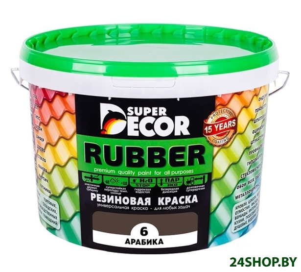 Краска Super Decor Rubber 6 кг (№06 арабика) Краска Super Decor Rubber 6 кг (№06 арабика)