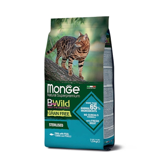 Сухой корм для кошек Monge BWild Cat Grain Free Sterilised Tuna (1,5 кг) Сухой корм для кошек Monge BWild Cat Grain Free Sterilised Tuna (1,5 кг)
