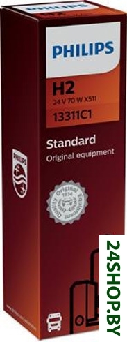Лампа накаливания Philips H2 Standart Truck 1шт Лампа накаливания Philips H2 Standart Truck 1шт