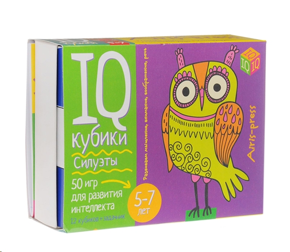 Настольная игра Айрис-Пресс IQ кубики. Силуэты. 50 игр для развития интеллекта Настольная игра Айрис-Пресс IQ кубики. Силуэты. 50 игр для развития интеллекта