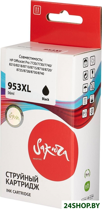 Картридж Sakura Printing SIL0S70AE (аналог HP 953XL Black) Картридж Sakura Printing SIL0S70AE (аналог HP 953XL Black)
