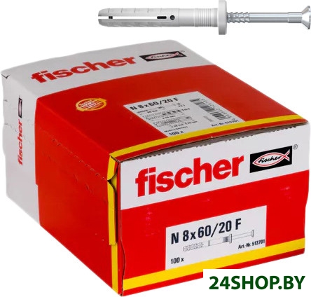 Дюбель-гвоздь Fischer N 8 x 60/20 F 513701 (100 шт) Дюбель-гвоздь Fischer N 8 x 60/20 F 513701 (100 шт)