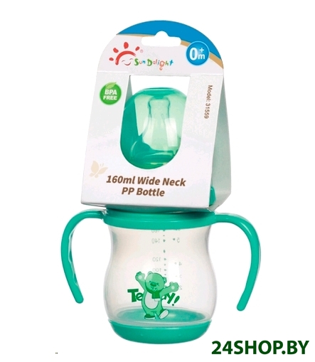Бутылочка для кормления Sun Delight 31559 (160мл) (зеленый) Бутылочка для кормления Sun Delight 31559 (160мл) (зеленый)