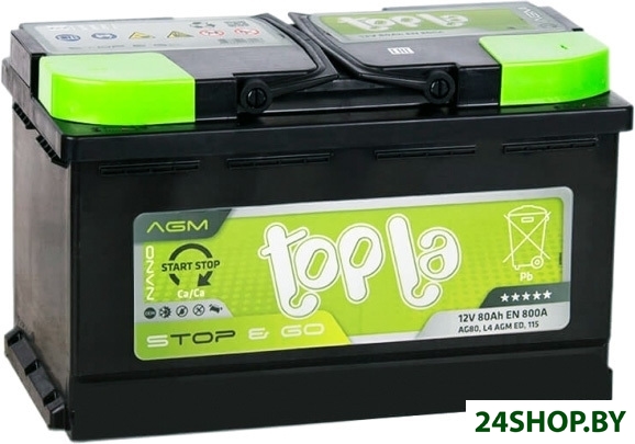 Автомобильный аккумулятор Topla TOP AGM Stop&Go TAG80 (80 А·ч) Автомобильный аккумулятор Topla TOP AGM Stop&Go TAG80 (80 А·ч)