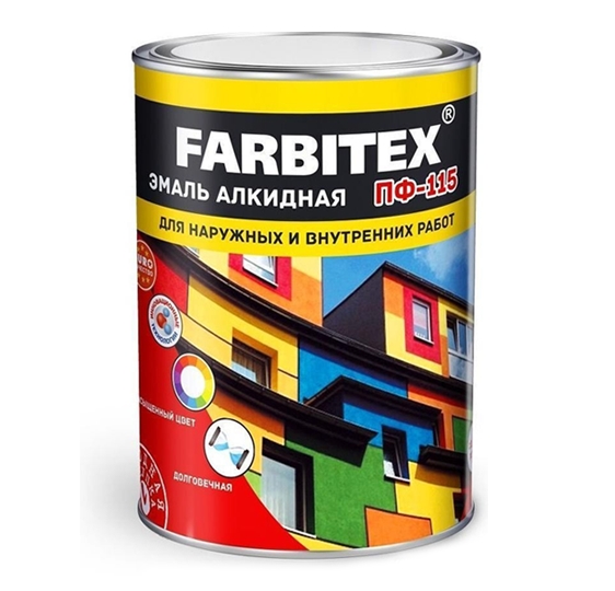 Эмаль Farbitex ПФ-115 800 г (шоколадный) Эмаль Farbitex ПФ-115 800 г (шоколадный)