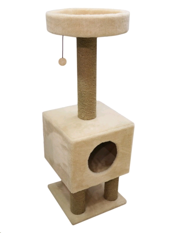 Комплекс для кошек Cat House На ножках 1.05 (джут бежевый) Комплекс для кошек Cat House На ножках 1.05 (джут бежевый)