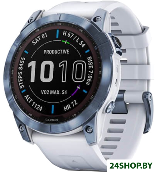 Умные часы Garmin Fenix 7X Sapphire Solar 51 мм (голубой минерал/белый камень) Умные часы Garmin Fenix 7X Sapphire Solar 51 мм (голубой минерал/белый камень)