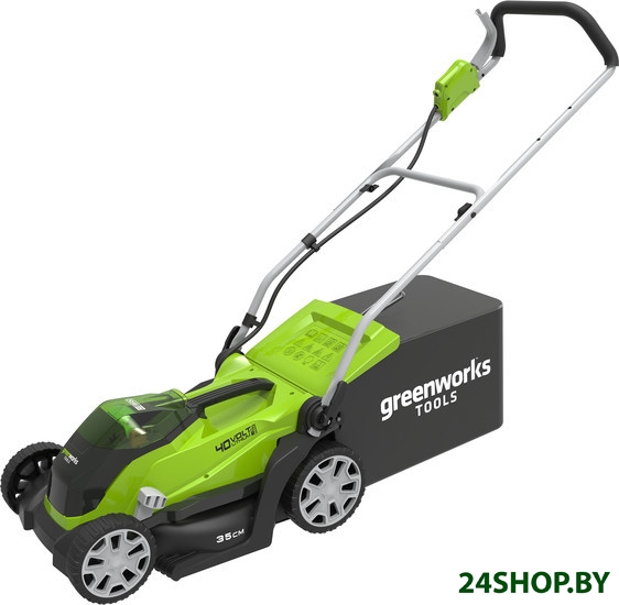 Колёсная газонокосилка Greenworks G40LM35K4 (с 1-м АКБ 4 а*ч) Колёсная газонокосилка Greenworks G40LM35K4 (с 1-м АКБ 4 а*ч)