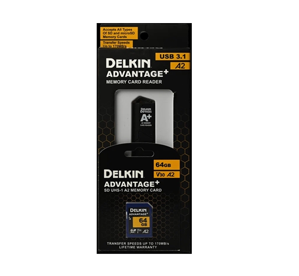 Карта памяти Delkin Devices Advantage+ SD Reader and Card Bundle SDXC 64GB Карта памяти Delkin Devices Advantage+ SD Reader and Card Bundle SDXC 64GB