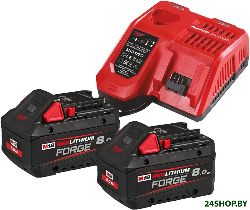 Аккумулятор с зарядным устройством Milwaukee M18FORGENRG-802 4933498612 (12-18В + 18В/8 Ач) Аккумулятор с зарядным устройством Milwaukee M18FORGENRG-802 4933498612 (12-18В + 18В/8 Ач)