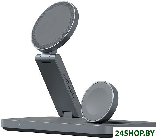 Беспроводное зарядное Magssory Yoga 3 в 1 Charging Station для Samsung Qi2 WCH017m (темно-серый) Беспроводное зарядное Magssory Yoga 3 в 1 Charging Station для Samsung Qi2 WCH017m (темно-серый)