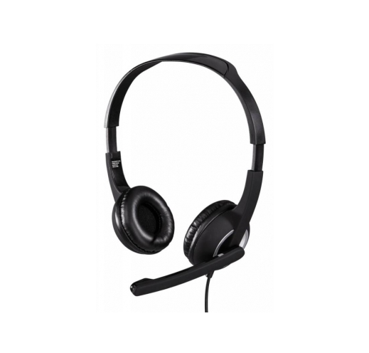 Наушники с микрофоном Hama Essential HS-P150 (черный/серебристый) (00053982) Наушники с микрофоном Hama Essential HS-P150 (черный/серебристый) (00053982)