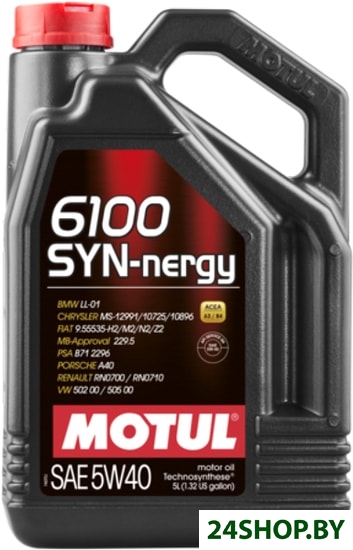 Моторное масло Motul 6100 Syn-nergy 5W-40 5л Моторное масло Motul 6100 Syn-nergy 5W-40 5л