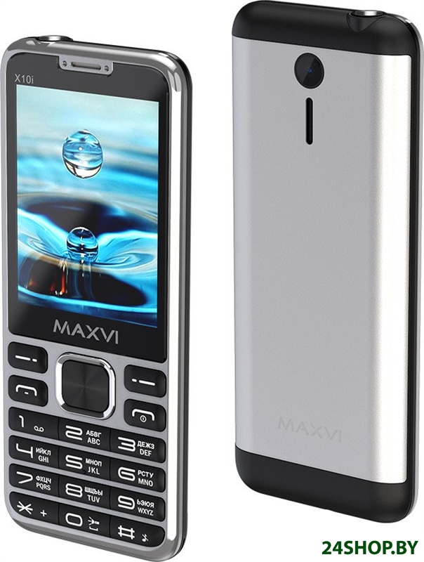 Телефон Maxvi X10i (серебристый металлик) Телефон Maxvi X10i (серебристый металлик)