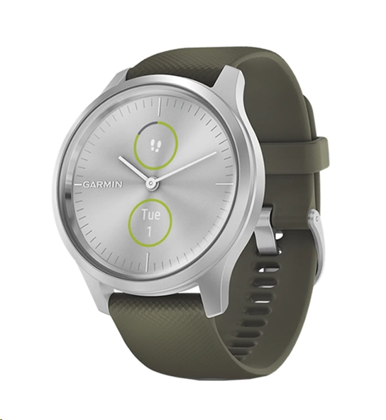 Гибридные умные часы Garmin Vivomove Style (серебристый/зеленый) Гибридные умные часы Garmin Vivomove Style (серебристый/зеленый)