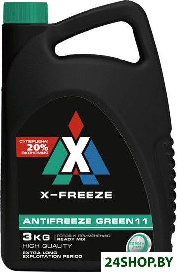 Антифриз X-Freeze Green 11 430206094 3 кг Антифриз X-Freeze Green 11 430206094 3 кг