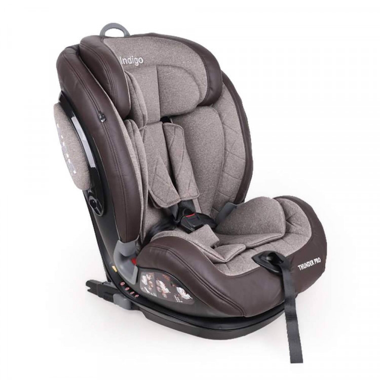 Детское автокресло Indigo Thunder Pro Isofix SPS (коричневый) Детское автокресло Indigo Thunder Pro Isofix SPS (коричневый)