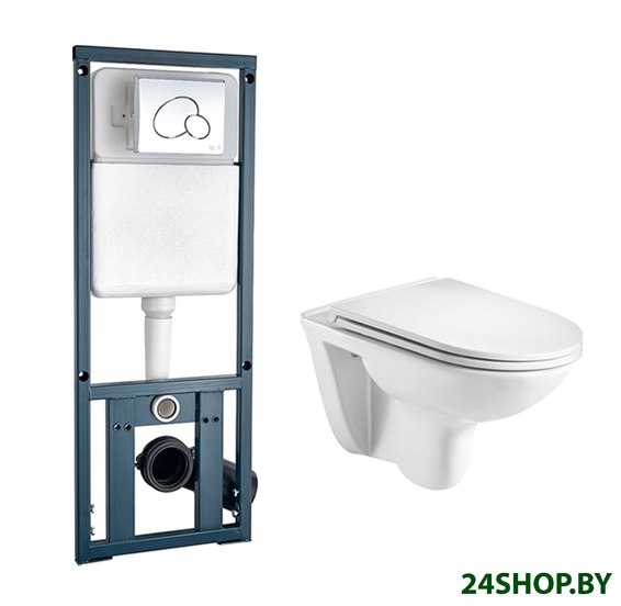 Унитаз WeltWasser Baarbach 004 GL-WT + Marberg 410 RD (белый глянец/хром) Унитаз WeltWasser Baarbach 004 GL-WT + Marberg 410 RD (белый глянец/хром)