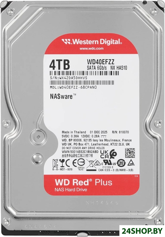 Жесткий диск WD Red Plus 4TB WD40EFZZ Жесткий диск WD Red Plus 4TB WD40EFZZ