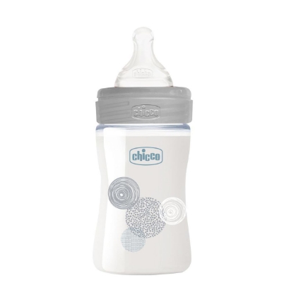 Бутылочка Chicco Well-Being Glass Uni 150 мл (0м+) (с силиконовой соской) (00028711300000) Бутылочка Chicco Well-Being Glass Uni 150 мл (0м+) (с силиконовой соской) (00028711300000)