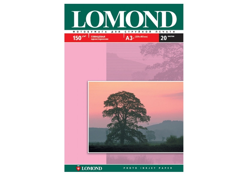 Фотобумага LOMOND глянцевая А3+ 150 г/кв.м. 20листов (0102026) Фотобумага LOMOND глянцевая А3+ 150 г/кв.м. 20листов (0102026)