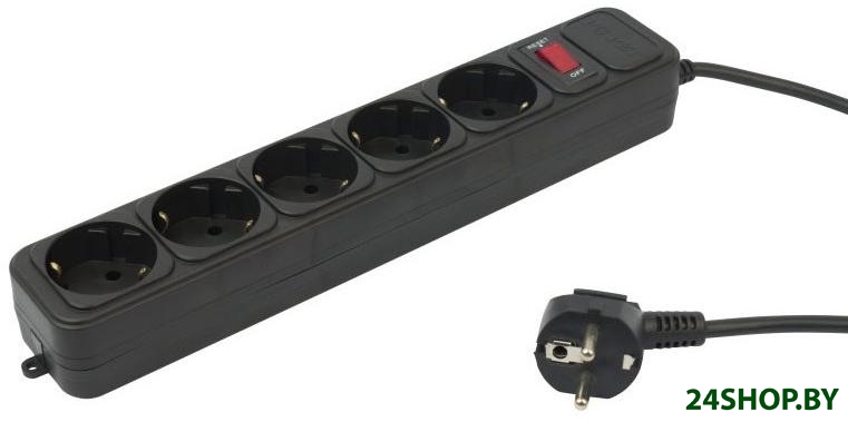 Сетевой фильтр PC Pet AP01006-3-BK 3 м (5 розеток) черный Сетевой фильтр PC Pet AP01006-3-BK 3 м (5 розеток) черный
