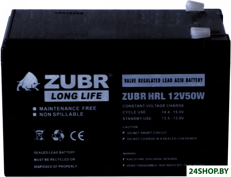 Аккумулятор для ИБП Zubr HRL 12-50W 12V 12Ah Аккумулятор для ИБП Zubr HRL 12-50W 12V 12Ah