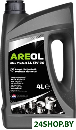 Моторное масло Areol Max Protect LL 5W-30 4л Моторное масло Areol Max Protect LL 5W-30 4л