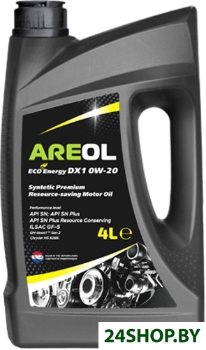 Моторное масло Areol Eco Energy DX1 0W-20 4л Моторное масло Areol Eco Energy DX1 0W-20 4л