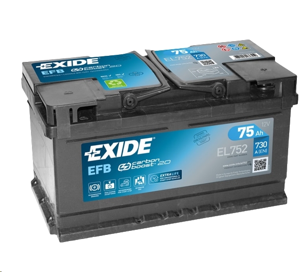 Автомобильный аккумулятор Exide Start-Stop EFB EL752 (75 А·ч) Автомобильный аккумулятор Exide Start-Stop EFB EL752 (75 А·ч)