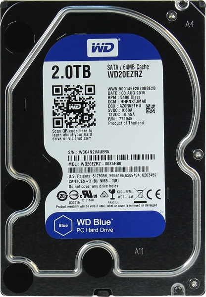 Жесткий диск Western Digital 2TB (WD20EZRZ) Blue Жесткий диск Western Digital 2TB (WD20EZRZ) Blue