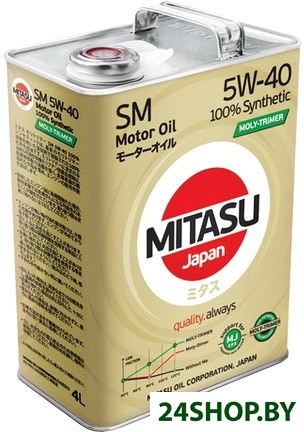 Моторное масло Mitasu MJ-M12 5W-40 4л Моторное масло Mitasu MJ-M12 5W-40 4л