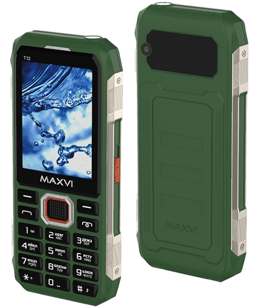 Кнопочный телефон Maxvi T12 (зеленый) Кнопочный телефон Maxvi T12 (зеленый)