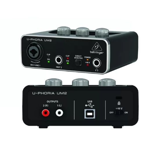 Аудиоинтерфейс BEHRINGER U-Phoria UM2 Аудиоинтерфейс BEHRINGER U-Phoria UM2