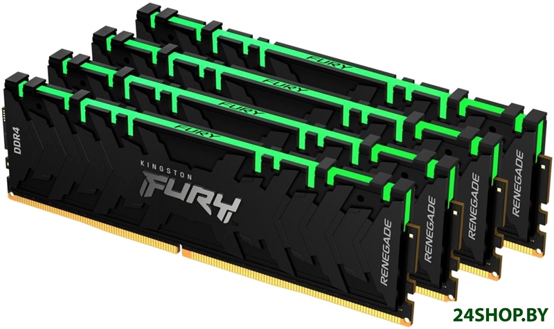 Оперативная память Kingston FURY Renegade RGB 4x8GB DDR4 PC4-25600 KF432C16RBAK4/32 Оперативная память Kingston FURY Renegade RGB 4x8GB DDR4 PC4-25600 KF432C16RBAK4/32