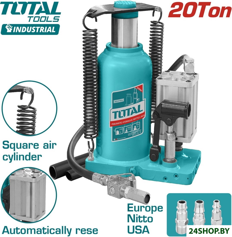 Бутылочный домкрат Total THT109206 20т Бутылочный домкрат Total THT109206 20т