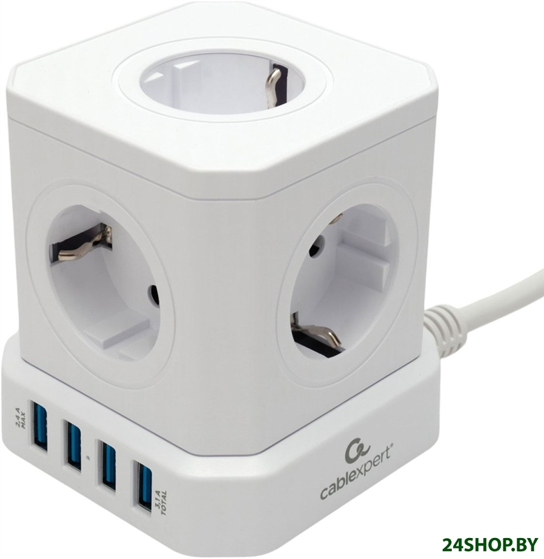 Сетевой фильтр Cablexpert TWR-5-U4-W-3 Сетевой фильтр Cablexpert TWR-5-U4-W-3