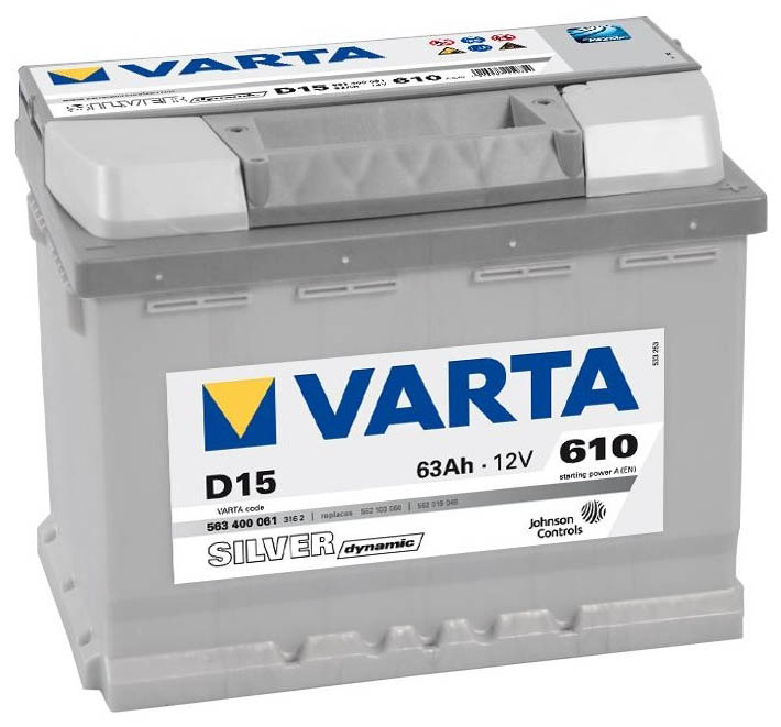 Автомобильный аккумулятор VARTA Silver Dynamic D15 563400061 (63 А/ч) Автомобильный аккумулятор VARTA Silver Dynamic D15 563400061 (63 А/ч)