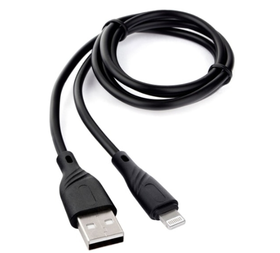 Кабель Cablexpert USB Type-A - Lightning CCB-USB-AMAPO1-1MB (1 м, черный) Кабель Cablexpert USB Type-A - Lightning CCB-USB-AMAPO1-1MB (1 м, черный)