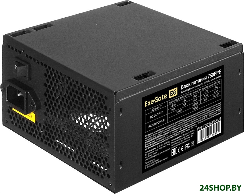 Блок питания ExeGate 750PPE EX292335RUS Блок питания ExeGate 750PPE EX292335RUS