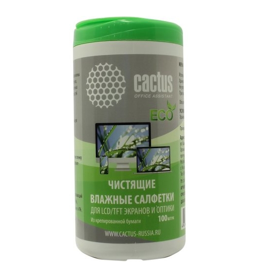 Влажные салфетки Cactus CS-1001PE (100 шт) Влажные салфетки Cactus CS-1001PE (100 шт)