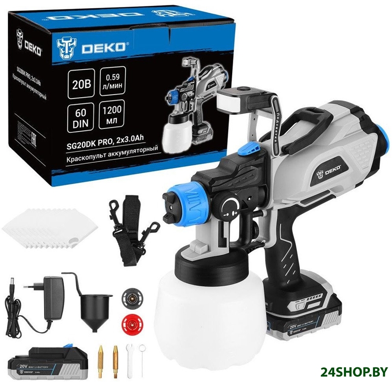 Краскораспылитель Deko SG20DK PRO 083-1136 (с 2-мя АКБ) Краскораспылитель Deko SG20DK PRO 083-1136 (с 2-мя АКБ)