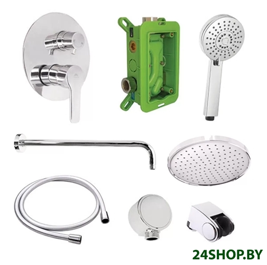 Душевая система Rubineta Kubo-2F-Uno 625015 Душевая система Rubineta Kubo-2F-Uno 625015