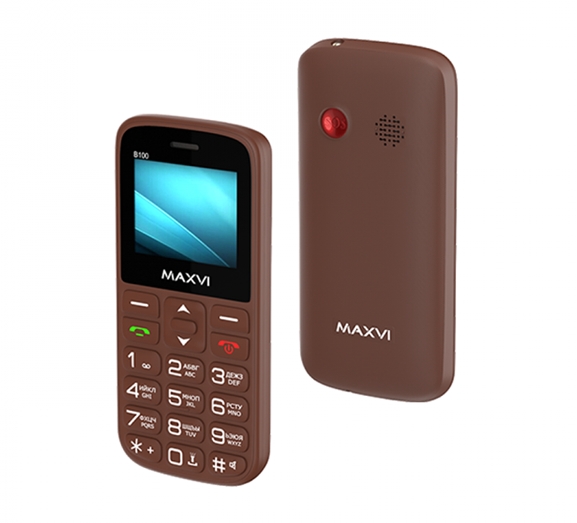 Кнопочный телефон Maxvi B100 (коричневый) Кнопочный телефон Maxvi B100 (коричневый)