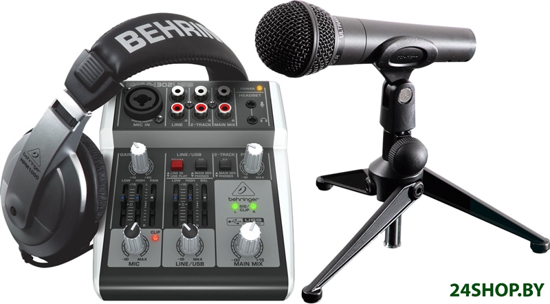 Комплект для звукозаписи Behringer Podcastudio 2 USB Комплект для звукозаписи Behringer Podcastudio 2 USB