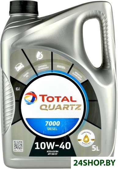 Моторное масло Total Quartz Diesel 7000 10W-40 5л Моторное масло Total Quartz Diesel 7000 10W-40 5л