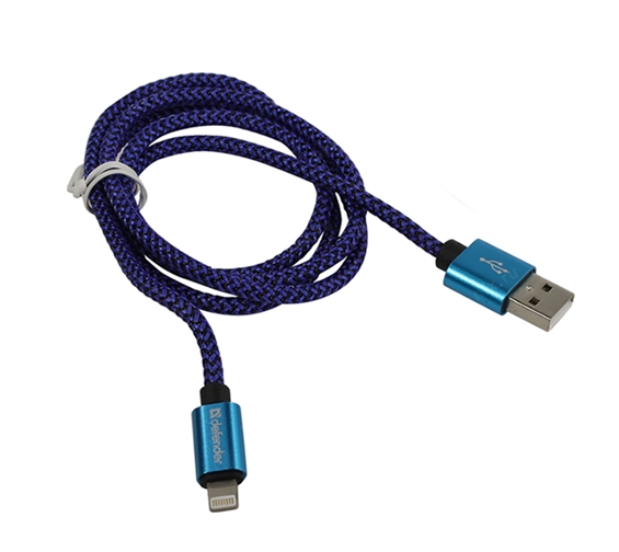 Кабель Defender 87811 Blue (1м) Кабель Defender 87811 Blue (1м)